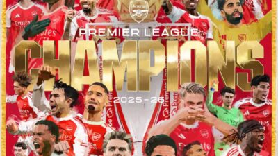 Arsenal Resmi Juara Premier League 2025/2026 Setelah Manchester City Ditahan Bournemouth