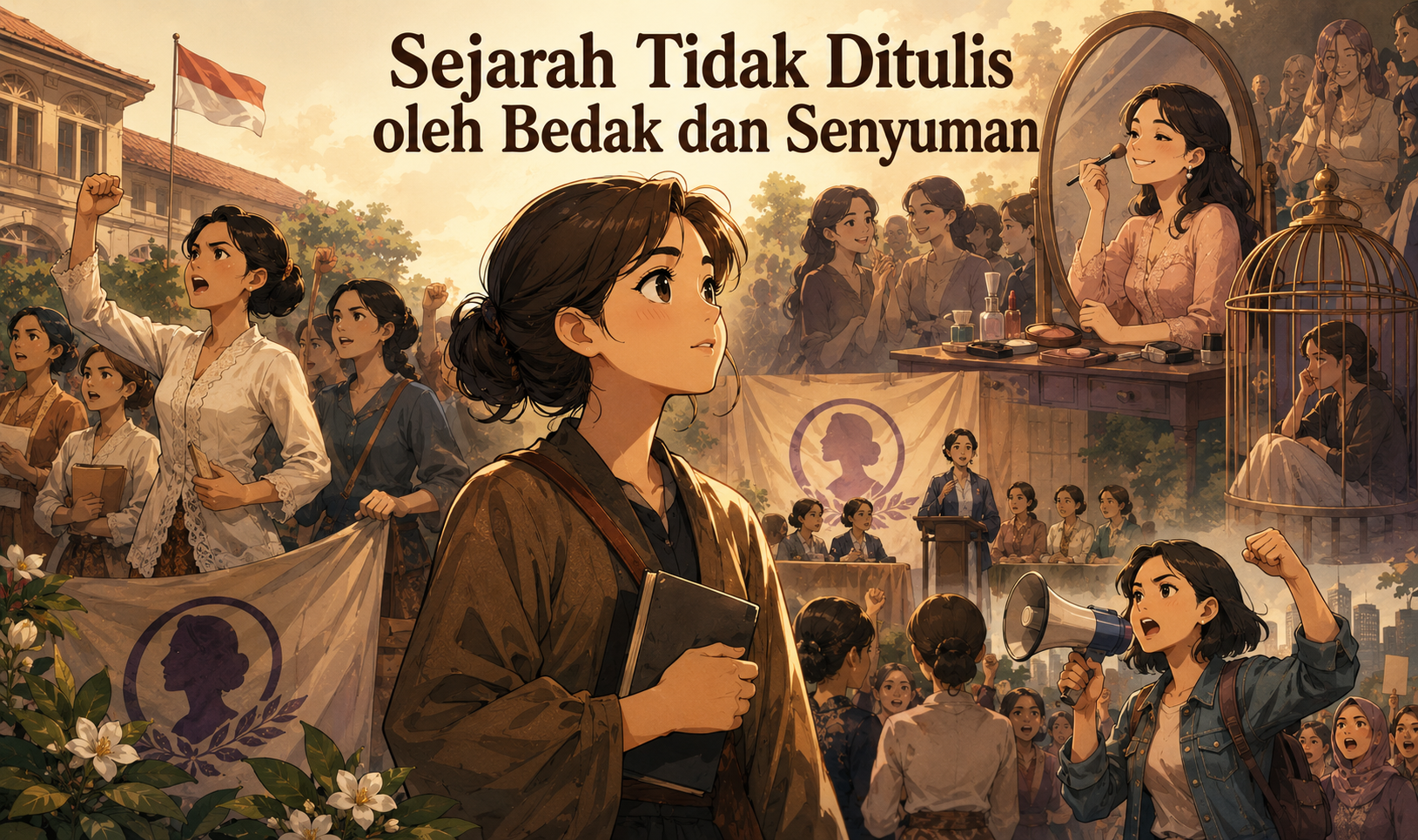 sejarah tidak ditulis oleh bedak dan senyuman