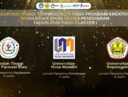 UNM Raih Penghargaan Perguruan Tinggi Terproduktif PKM 2026 Klaster 5